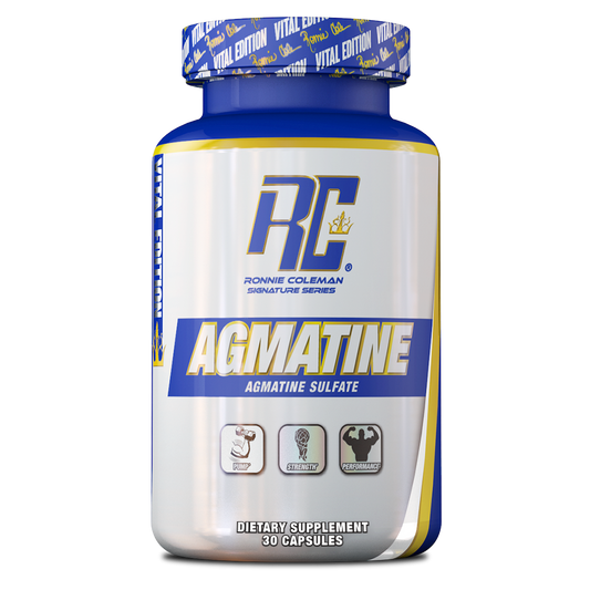 Ronnie Coleman Signature Series Agmatine Nitric Oxide Booster Pre Workout Pump, 30 Capsules (Expiry Oct 2022)