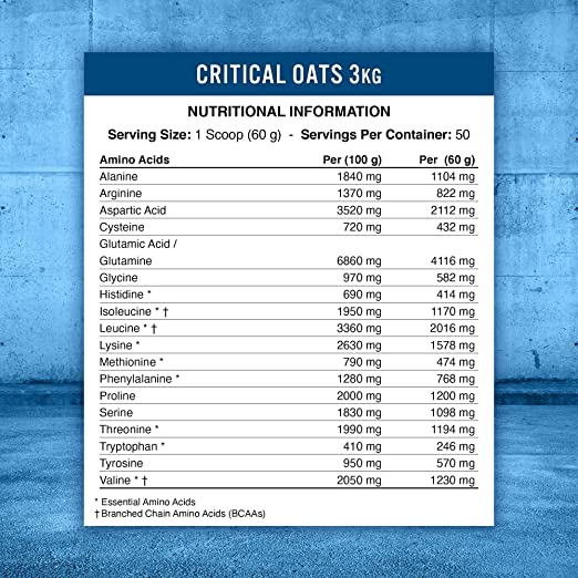 Applied Nutrition Critical Oats Protein Porridge 3kg (Halal) (50 servings)