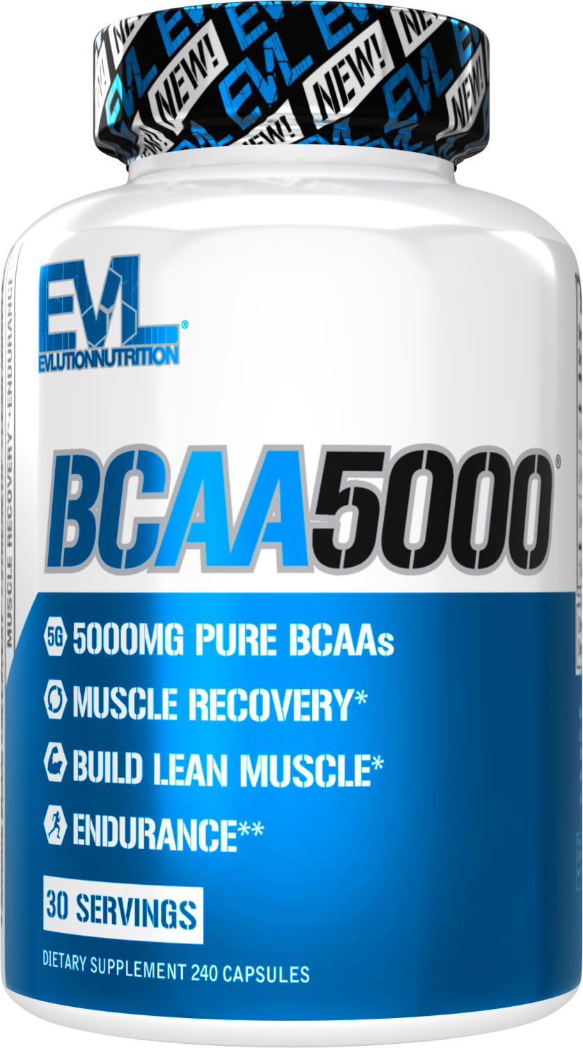 Evlution Nutrition Bcaa 5000 Branched Chain Amino Acids Muscle Recovery 240 Capsules