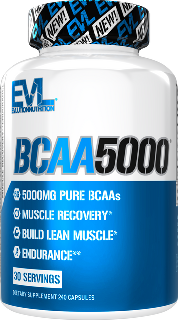Evlution Nutrition Bcaa 5000 Branched Chain Amino Acids Muscle Recovery 240 Capsules