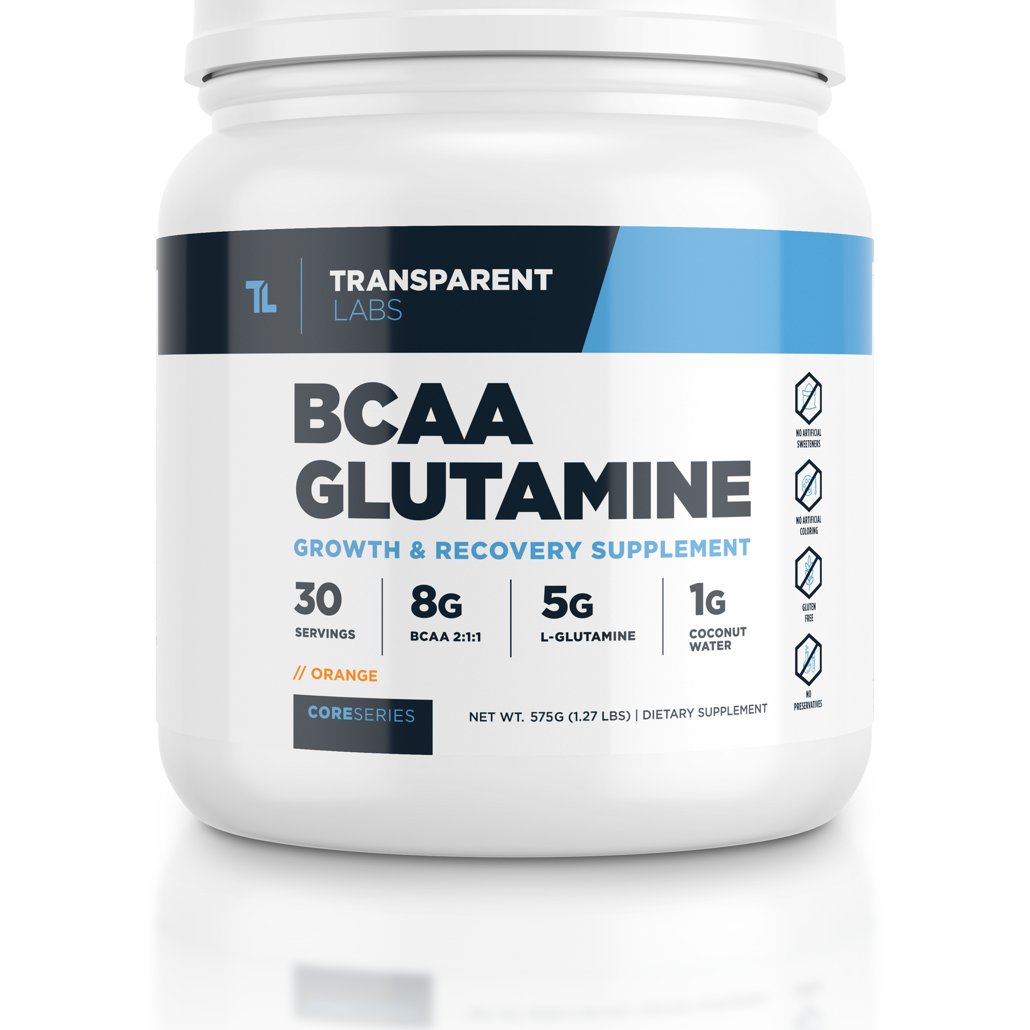 Transparent Labs BCAA Glutamine (30 Servings )