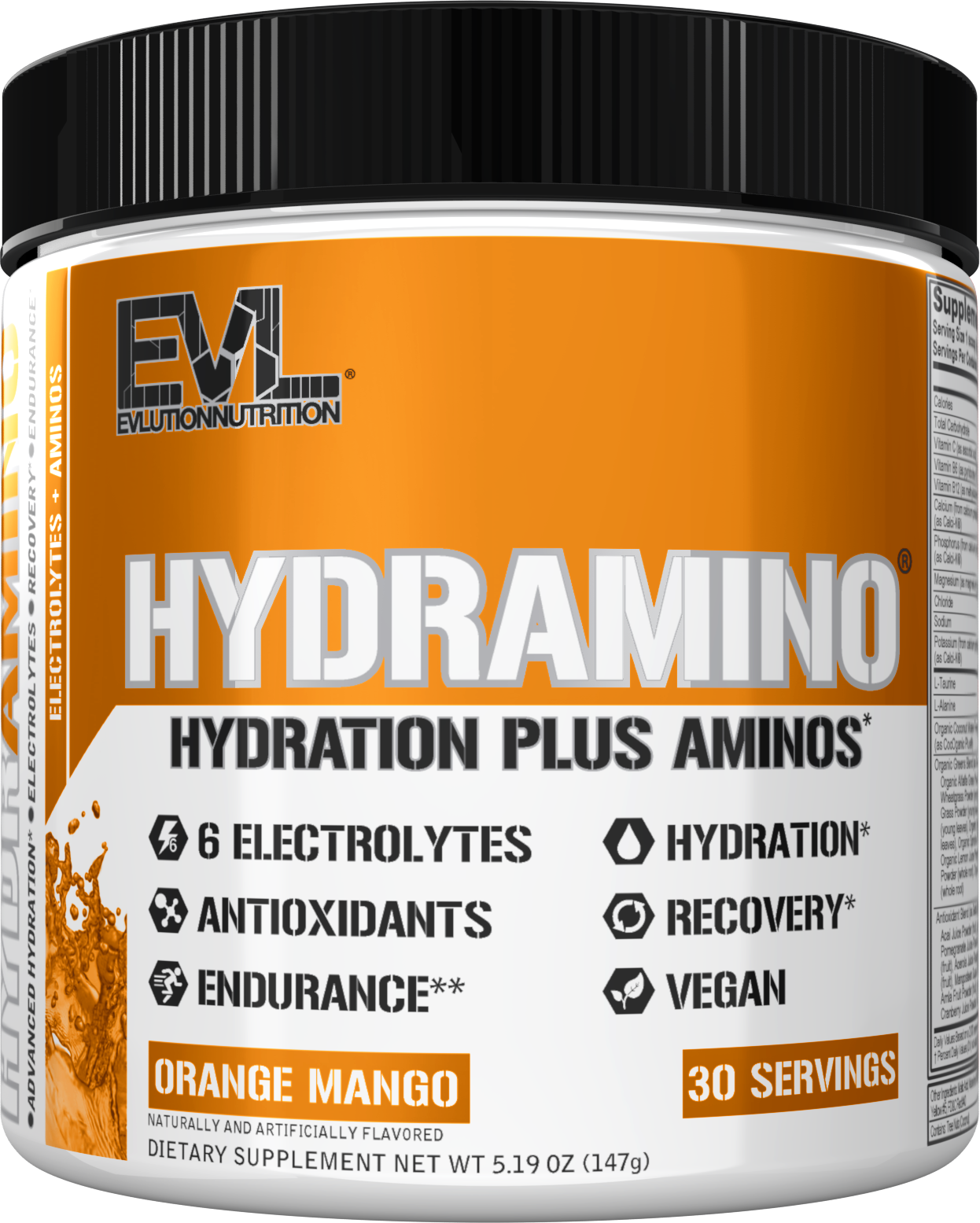 Evlution Nutrition Hydramino 30 Servings Electrolytes , Endurance , Recovery , Hydration