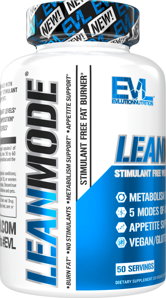 EVLution Nutrition Lean Mode, 50 Servings Fat Loss  Increase Metabolism, Appetite Control, 150 Capsules