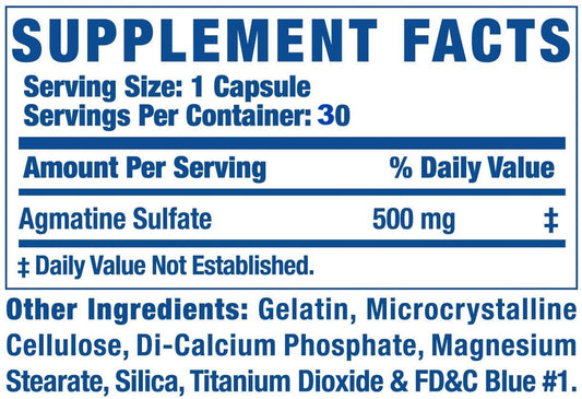 Ronnie Coleman Signature Series Agmatine Nitric Oxide Booster Pre Workout Pump, 30 Capsules (Expiry Oct 2022)