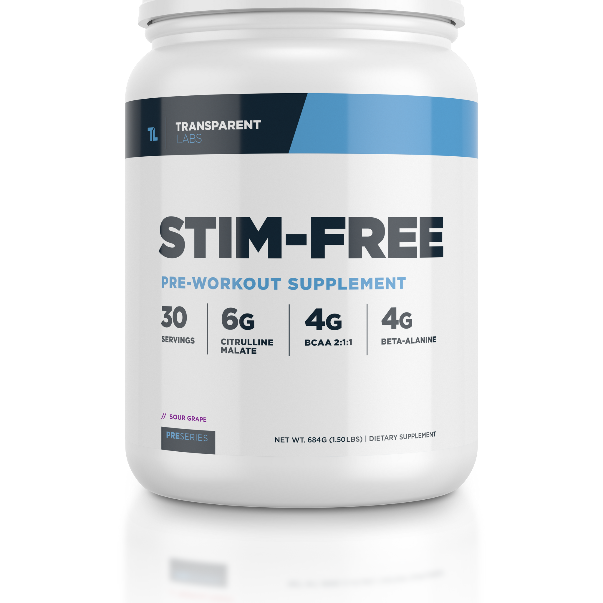 Transparent Labs STIM Free Preworkout (30 Servings )