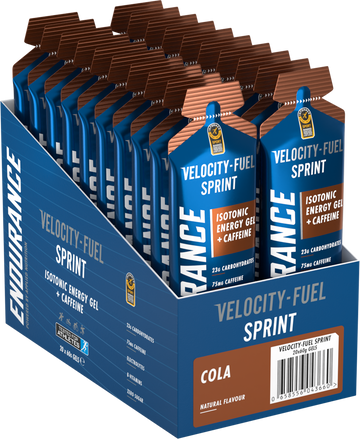 Applied Nutrition Velocity ENDURANCE ISOTONIC ENERGY GEL SPRINT (w/Caffeine)(Box of 20) (HALA)