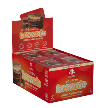 AP Regimen PrimeBites Protein Brownies Box of 12 17g Protein , 5g Collagen per Brownie , Oven Baked