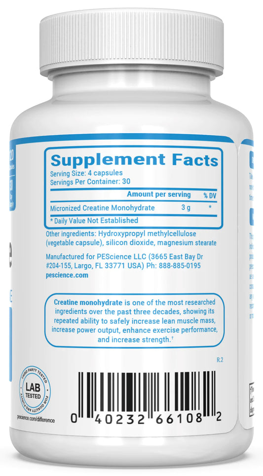 PEScience TruCreatine Capsules Creatine Capsules ( 30 Servings )